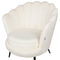 Beliani LOVIKKA - Fauteuil - Crème - Fluweel