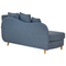 Beliani MERI II - Chaise longue - Blauw - Rechterzijde - Fluweel