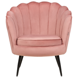 Beliani LOVIKKA - Fauteuil - Roze - Fluweel
