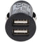 AccuCell car charger adapter USB - Dual USB - 2.1A - black - TINY