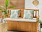 Beliani POGGIO - Tuinkussen set van 2 - Beige/ Groen - 45 x 45 cm - Polyester