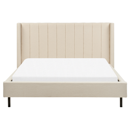 Beliani VILETTE - Tweepersoonsbed - Beige - 160 x 200 cm - Bouclé