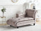 Beliani LORMONT - Chaise longue - Taupe - Rechterzijde - Fluweel