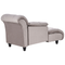 Beliani LORMONT - Chaise longue - Taupe - Rechterzijde - Fluweel
