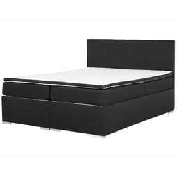 Beliani LORD - Boxspring - Zwart - 180 x 200 cm - Polyester