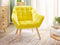 Beliani KARIS - Fauteuil - Lichte houtkleur - Fluweel