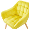 Beliani KARIS - Fauteuil - Lichte houtkleur - Fluweel