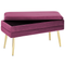 Beliani DURHAM - Bankje - Roze - Fluweel