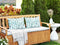 Beliani LOANO - Tuinkussen set van 2 - Wit/Groen - 40 x 60 cm - Polyester