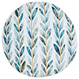 Beliani LOANO - Tuinkussen set van 2 - Wit/Groen - ⌀ 40 cm - Polyester