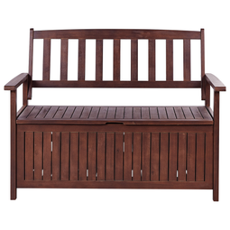 Beliani SOVANA - Tuinbank - Mahonie/Rood - Acaciahout
