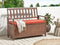 Beliani SOVANA - Tuinbank - Donkerhout/Rood - Acaciahout
