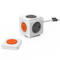Allocacoc PowerCube® Extended |Remote| SET White/Orange / Type G (United Kingdom)