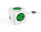 Allocacoc PowerCube® |Extended USB| 1.5 M / Type G (UK) / Green