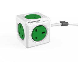Allocacoc PowerCube® |Extended| 1.5 M / Type G (UK) / Green