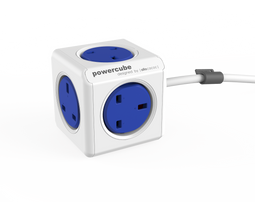 Allocacoc PowerCube® |Extended| 1.5 M / Type G (UK) / Blue