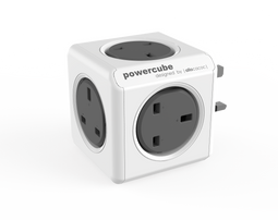 Allocacoc PowerCube® |Original| Type G (United Kingdom) / Grey