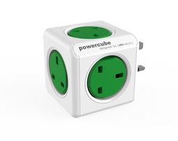 Allocacoc PowerCube® |Original| Type G (United Kingdom) / Green