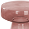 Beliani LAGUNA - Bijzettafel - Donkerrood - Glas