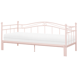 Beliani TULLE - Eenpersoonsbed - Roze - 90 x 200 cm - Metaal