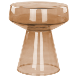 Beliani LAGUNA/CALDERA - Bijzettafel set van 2 - Goudbruin - Glas