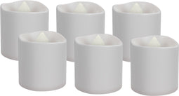 Goobay set of 6 LED tea lights - candle set with remote control, for indoor use (IP20), warm white (