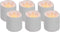 Goobay set of 6 LED tea lights - candle set with remote control, for indoor use (IP20), warm white (
