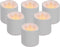 Goobay set of 6 LED tea lights - candle set with remote control, for indoor use (IP20), warm white (