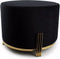 Poef 55xH40cm velvet zwart Misa