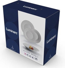 Alizee granit Luxe Serviesset - 18-delig - Ovaal - Vaatwasserbestendig