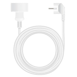 Extension cable Schuko 3 meters, 3m extension cable, 230V AC, 16A, white