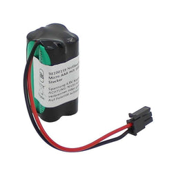 Emergency light battery NiMH 4.8V 600mAh F2x2 Micro AAA with 100mm cable and plug