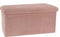 Home & Styling Corduroy Poef met Opbergruimte - Roze - 76x40x38cm
