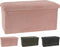 Home & Styling Corduroy Poef met Opbergruimte - Roze - 76x40x38cm