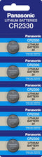Panasonic Battery Lithium, Button Cell, CR2330, 3V Electronics, Lithium Power, Retail Blister (5-Pac