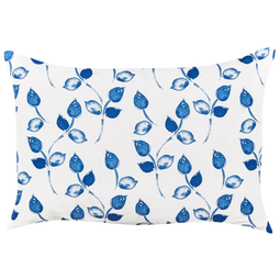 Beliani TORBORA - Tuinkussen set van 2 - Blauw/Wit - 40 x 60 cm - Polyester