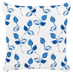 Beliani TORBORA - Tuinkussen set van 2 - Blauw/Wit - 45 x 45 cm - Polyester