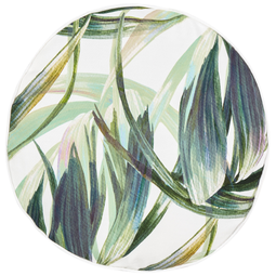 Beliani CALDERINA - Tuinkussen set van 2 - Groen/Wit - ⌀ 40 cm - Polyester