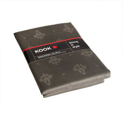 KOOK Tafelkleed Damast Polyester Antraciet 140/240