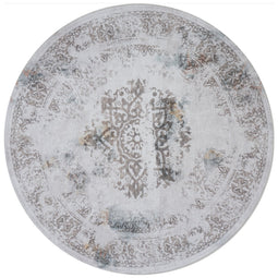 Veer Carpets Vloerkleed Juud Rond Grijs ø200 cm