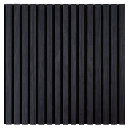 VERIZO Akoestisch Wandpaneel Zwart - 2 Stuks - 60 x 60 x 2.2 cm - Lattenwand