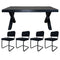 Home67 Set - Eettafel Deks Zwart 180 cm + 4 x Eetkamerstoel Brooks - Black
