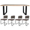 Home67 Set - Eettafel Uvra 180 cm + 4 x Eetkamerstoel Brooks - Brown