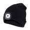 Hat with LED front light, knitted hat with LED light ideal for jogging, camping, working, walking et