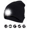 Hat with LED front light, knitted hat with LED light ideal for jogging, camping, working, walking et