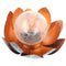 2x decorative solar lotus flower made of metal with glass ball - pleasant warm white light - dreamli