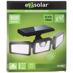 LED solar work light LED solar sensor wall light 650 lumens, patent product for Europe No. 006708111