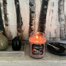 Candle Square Large jar Evening Fireside Glow - 510gr - Candle-lite