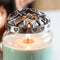 Candle Square Zilveren met hartjes kaarsendeksel - Purple River