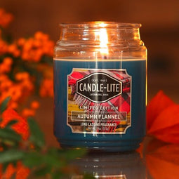 Candle Square Large jar Autumn Flannel - 510gr - Candle-lite